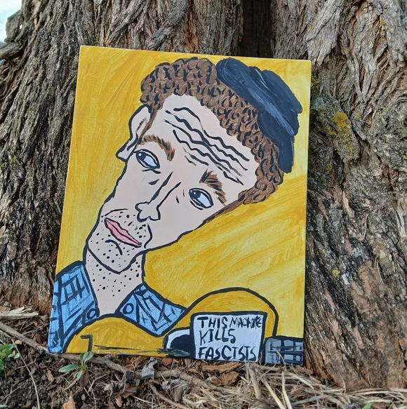 Woody Guthrie Portrait Painting - Picture 2 of 11